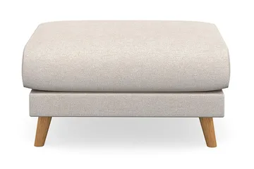 Trend Lyx Fotpall - Beige/Ek - Products - Möbler - Fåtölj & stolar - Pall & puff - Fotpallar