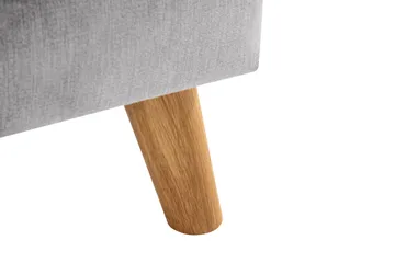Trend Lyx Fotpall - Ljusgrå/Ek - Products - Möbler - Fåtölj & stolar - Pall & puff - Fotpallar