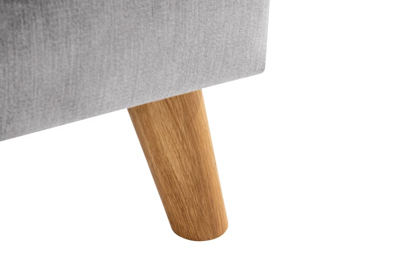 Trend Lyx Fotpall - Ljusgrå/Ek - Products - Möbler - Fåtölj & stolar - Pall & puff - Fotpallar