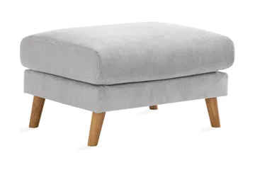 Trend Lyx Fotpall - Ljusgrå/Ek - Products - Möbler - Fåtölj & stolar - Pall & puff - Fotpallar