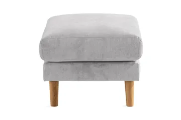 Trend Lyx Fotpall - Ljusgrå/Ek - Products - Möbler - Fåtölj & stolar - Pall & puff - Fotpallar