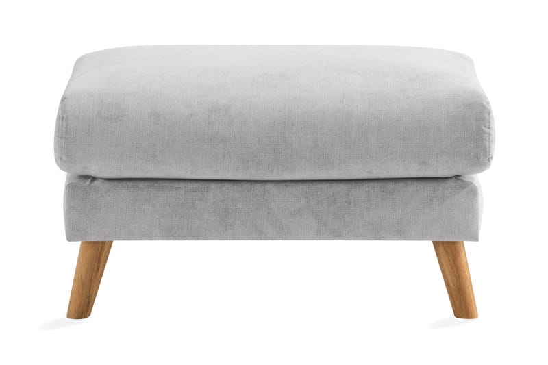 Trend Lyx Fotpall - Ljusgrå/Ek - Products - Möbler - Fåtölj & stolar - Pall & puff - Fotpallar