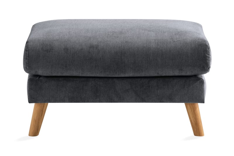 Trend Lyx Fotpall - Mörkgrå/Ek - Products - Möbler - Fåtölj & stolar - Pall & puff - Fotpallar