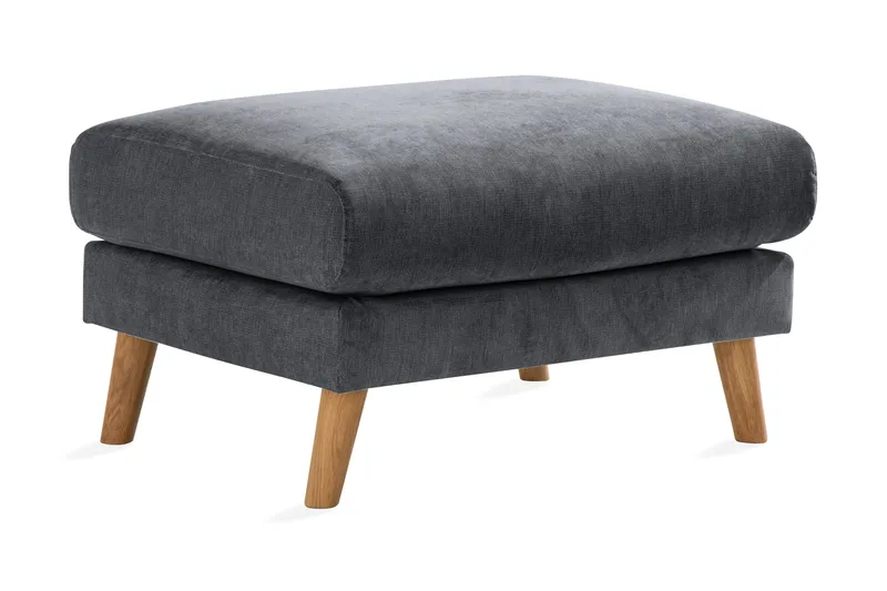 Trend Lyx Fotpall - Mörkgrå/Ek - Products - Möbler - Fåtölj & stolar - Pall & puff - Fotpallar