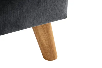 Trend Lyx Fotpall - Mörkgrå/Ek - Products - Möbler - Fåtölj & stolar - Pall & puff - Fotpallar