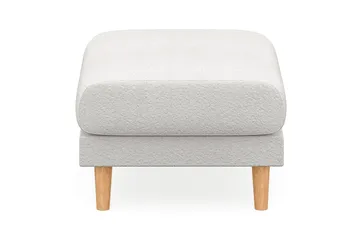 Trend Lyx Fotpall - Vit/Ek - Products - Möbler - Fåtölj & stolar - Pall & puff - Fotpallar
