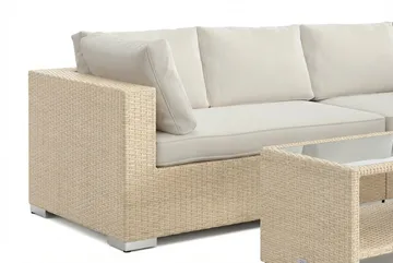 Bahamas L-formad utesoffa höger, 6-sits med bord och hylla - Beige - Products - Utemöbler & utemiljö - Loungemöbler - Loungeset & loungegrupp