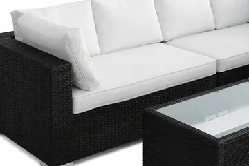 Bahamas L-formad utesoffa höger, 6-sits med bord och hylla - Svart - Products - Utemöbler & utemiljö - Loungemöbler - Loungeset & loungegrupp