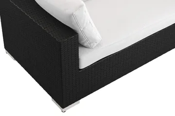 Bahamas utomhus L-soffa höger 8-sits med fåtölj och bord med hylla - Svart - Products - Utemöbler & utemiljö - Loungemöbler - Loungeset & loungegrupp