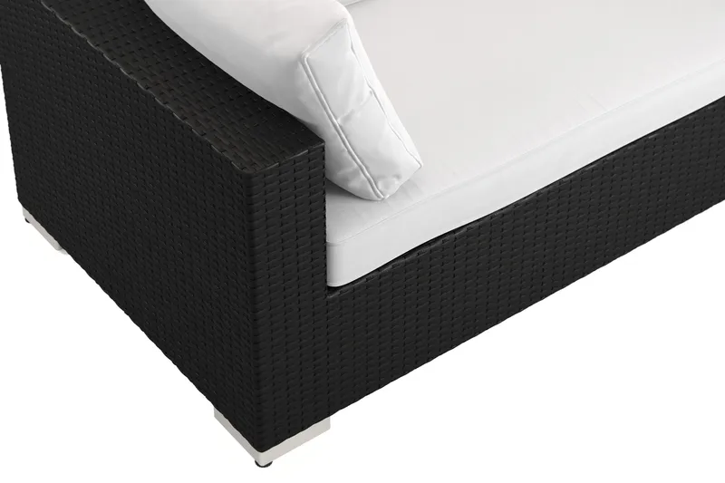 Bahamas utomhus L-soffa höger 8-sits med fåtölj och bord med hylla - Svart - Products - Utemöbler & utemiljö - Loungemöbler - Loungeset & loungegrupp