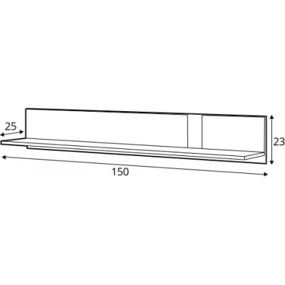 Mono Light Vegghylle Evoke Eik Matt Sort 1495 NOK Vegghyller