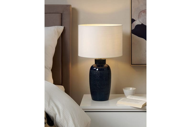 Samoste Bordslampa 53 cm E27 - Marinblå/Vit - Products - Belysning - Lampor & belysning inomhus - Sovrumslampa - Sänglampa - Sängbordslampa