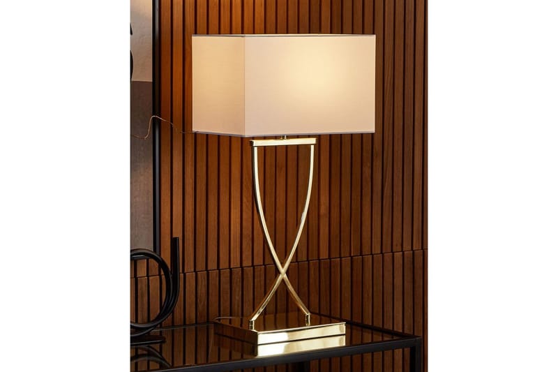 Sirene Bordslampa 62 cm E27 - Mässing/Vit - Products - Belysning - Lampor & belysning inomhus - Sovrumslampa - Sänglampa - Sängbordslampa