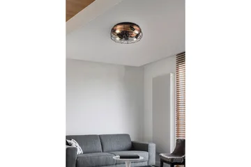 Fläkt TRIO Trondheim Mattsvart/trä - Mattsvart/trä - Products - Belysning - Lampor & belysning inomhus - Taklampa & takbelysning - Takplafond