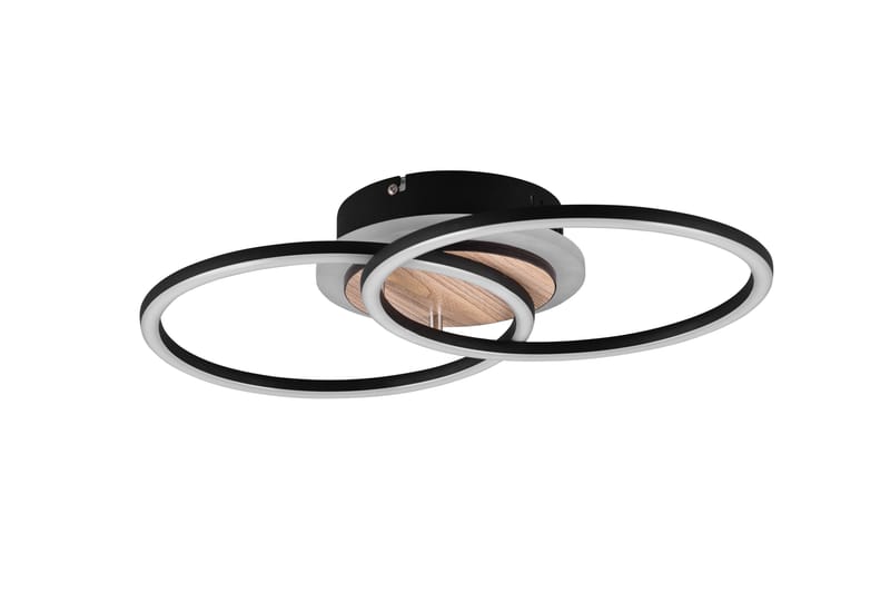 Giro LED Taklampa rund mattsvart/ trä - Mattsvart/Trä - Products - Belysning - Lampor & belysning inomhus - Taklampa & takbelysning - Takplafond