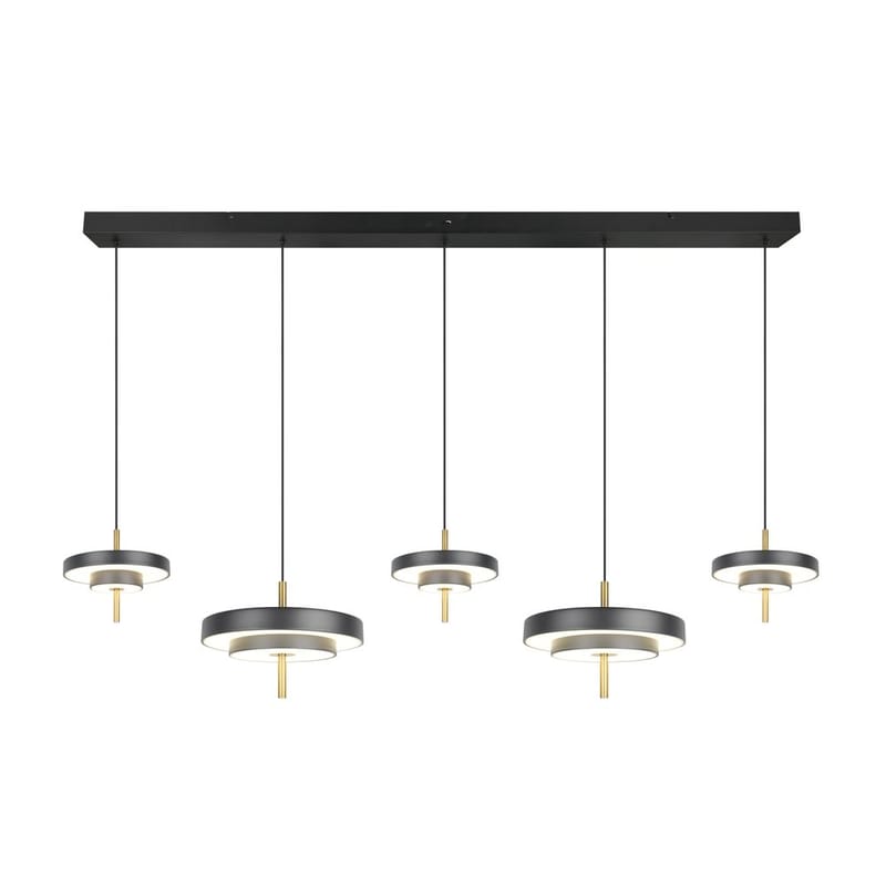 Pendel TRIO Keaton - 5 lampor, Mattsvart/Mässing - Products - Belysning - Lampor & belysning inomhus - Taklampa & takbelysning - Kökslampa & taklampa kök