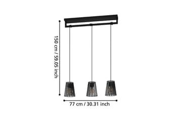 Takpendel Eglo Bogota Svart med 3 Lampor - Products - Belysning - Lampor & belysning inomhus - Taklampa & takbelysning - Pendellampa & hänglampa