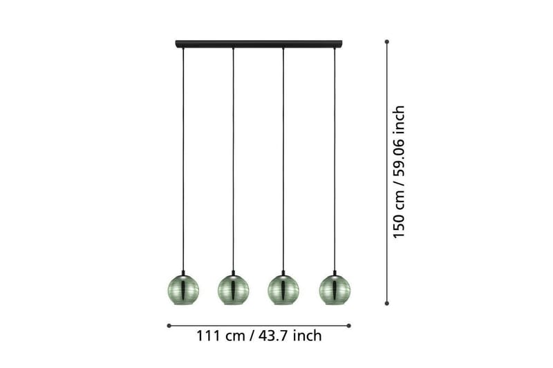 Takpendel Eglo Lemorieta Svart/Guld med 4 Lampor - Products - Belysning - Lampor & belysning inomhus - Taklampa & takbelysning - Pendellampa & hänglampa