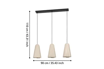 Takpendel Eglo Tolleric Sand/Svart med 3 Lampor - Products - Belysning - Lampor & belysning inomhus - Taklampa & takbelysning - Pendellampa & hänglampa