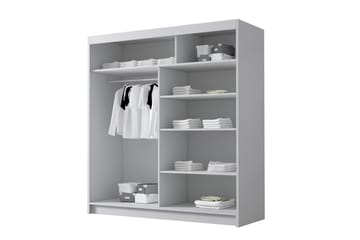 Chavez Garderob med Spegel 180x215 cm - Beige - Products - Förvaring - Garderober & garderobssystem