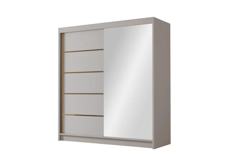 Chavez Garderob med Spegel 180x215 cm, Beige