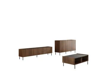 Akihito Möbelset För Vardagsrum - Brun - Products - Förvaring - Förvaringsmöbler - Möbelset för vardagsrum