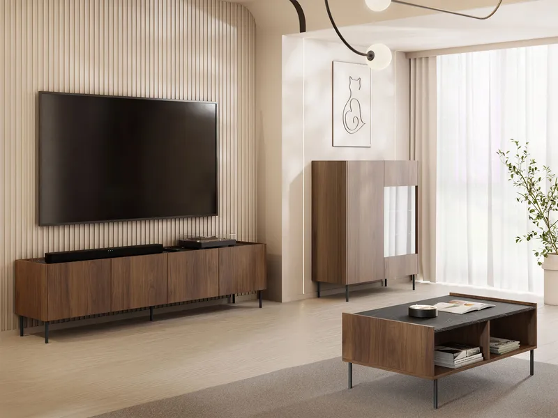 Akihito Möbelset För Vardagsrum - Brun - Products - Förvaring - Förvaringsmöbler - Möbelset för vardagsrum