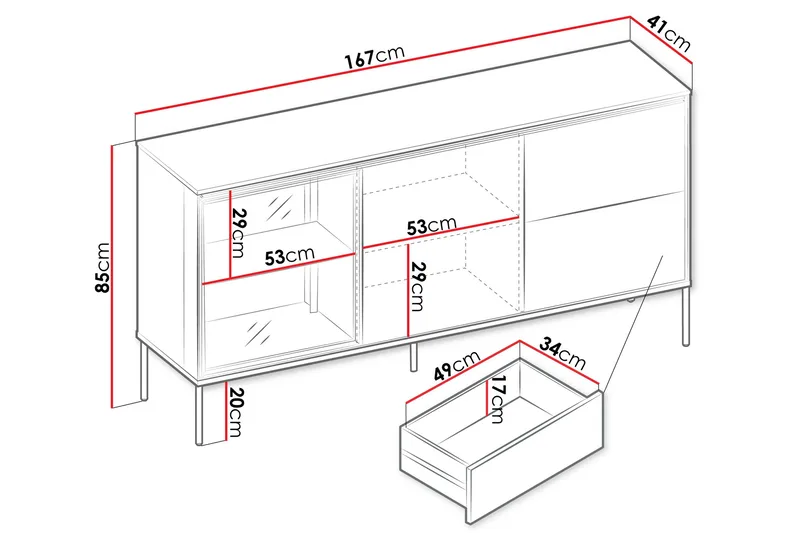 Basici Byrå - Brun - Products - Förvaring - Förvaringsmöbler - Byrå