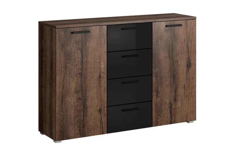 Bovera Sideboard 38x132 cm, Teak/Svart