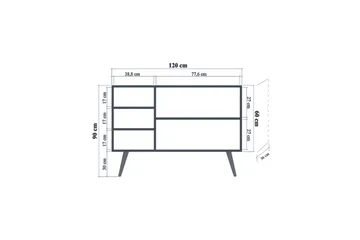 Brokind Skänk 120 cm - Brun - Products - Förvaring - Förvaringsmöbler - Sideboard & skänk