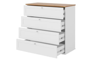 Hammerdal Byrå 92 cm - Vit/Ek - Products - Förvaring - Förvaringsmöbler - Byrå - Hallbyrå