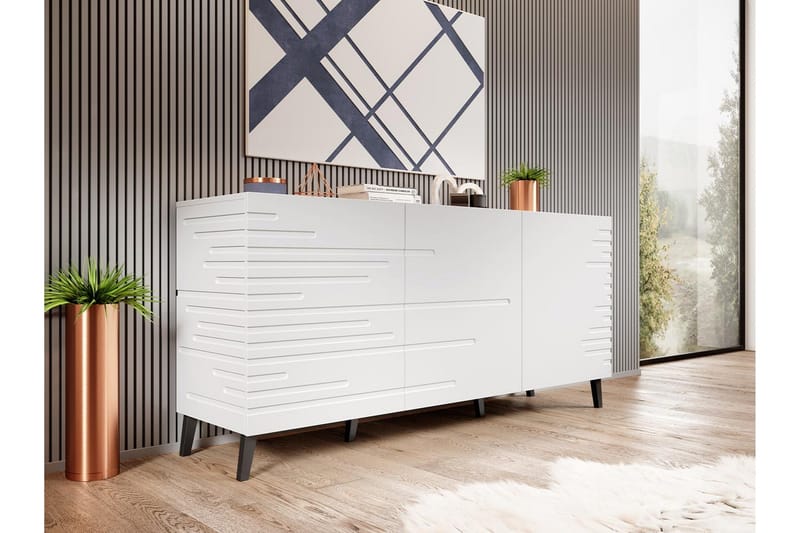 Novaj Byrå 40x155 cm - Vit/Svart - Products - Förvaring - Förvaringsmöbler - Byrå - Hallbyrå