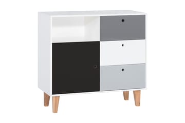 Concept Byrå Vit/Mörkgrå/Svart - VOX - Products - Förvaring - Förvaringsmöbler - Byrå