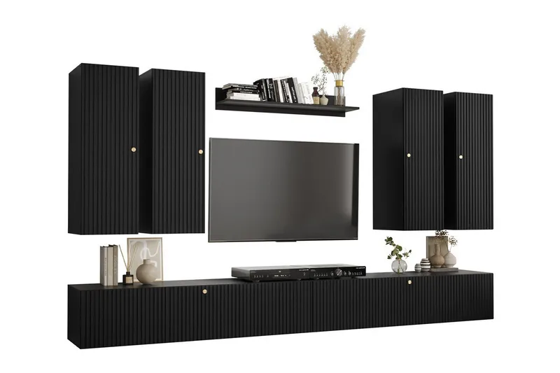 Dunvegan Möbelset För Vardagsrum Black