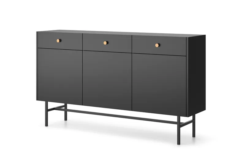 Francisca Byrå 155 cm, Svart