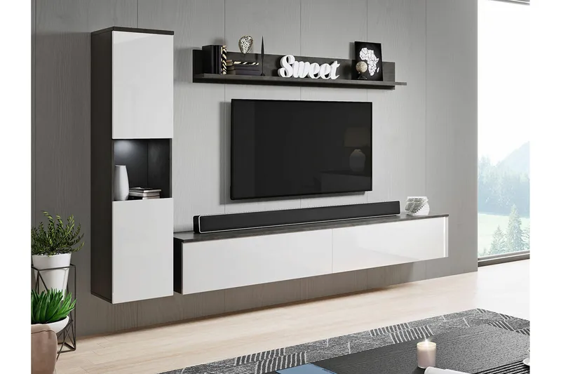 Galbally Möbelset För Vardagsrum - Vit - Products - Förvaring - Förvaringsmöbler - Möbelset för vardagsrum