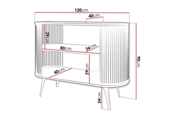 Galia Skänk 120x40 cm - Svart/Beige - Products - Förvaring - Förvaringsmöbler - Sideboard & skänk