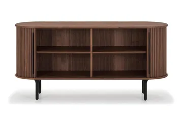 Noira Smalt Sideboard Ribbad Valnöt 150x45 cm - Valnöt / Brun - Products - Förvaring - Förvaringsmöbler - Sideboard & skänk