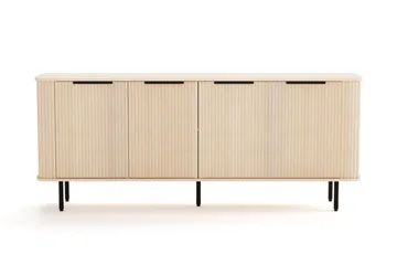 Kopparbo Ribbad Sideboard med Förvaring - Vitlaserad / Ljus Ek / Trä - Products - Förvaring - Förvaringsmöbler - Sideboard & skänk