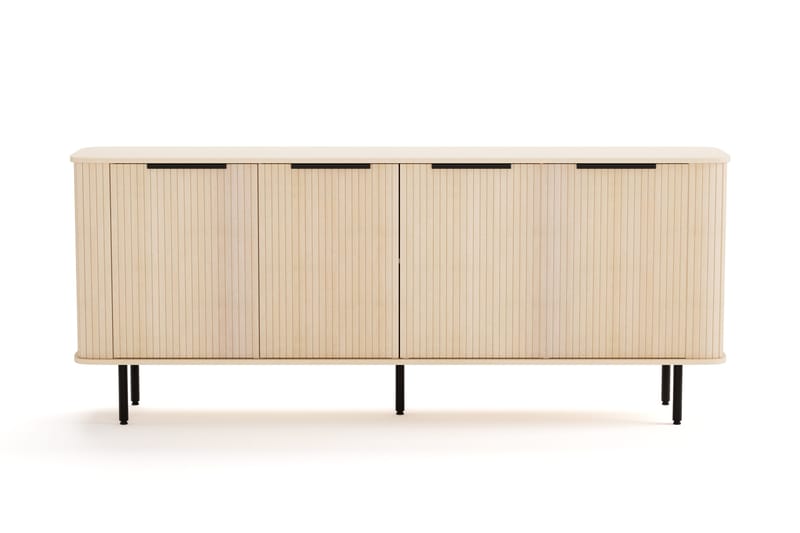 Kopparbo Ribbad Sideboard med Förvaring - Vitlaserad / Ljus Ek / Trä - Products - Förvaring - Förvaringsmöbler - Sideboard & skänk