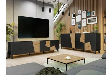 Strontian Möbelset För Vardagsrum Scandinavian Choice Black - Products - Förvaring - Förvaringsmöbler - Möbelset för vardagsrum