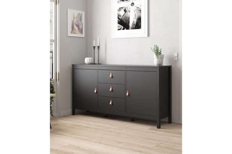 Vallvidera Sideboard 38x151 cm - Svart/Natur - Products - Förvaring - Förvaringsmöbler - Sideboard & skänk