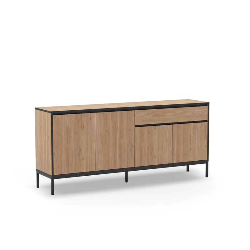Velar Konsol 180x80x40 cm - Naturlig ek, Wood Black, svart - Products - Förvaring - Förvaringsmöbler - Sideboard & skänk