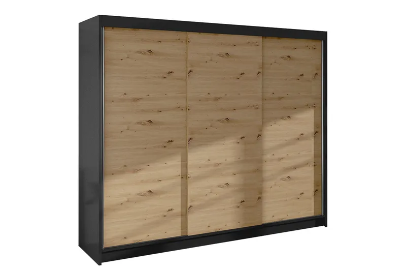 Cyria Garderob 200x215 cm - Brun/Svart - Products - Förvaring - Garderober & garderobssystem - Garderobsskåp