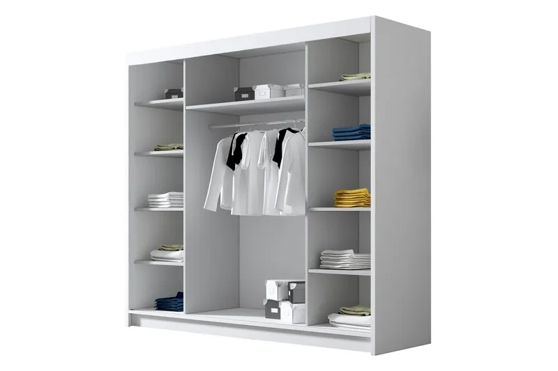 Dianna Garderob 200x215 cm - Vit/Svart - Products - Förvaring - Garderober & garderobssystem - Garderobsskåp
