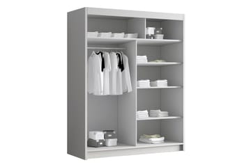 Emet Garderob 150x200 cm - Vit/Svart - Products - Förvaring - Garderober & garderobssystem - Garderobsskåp