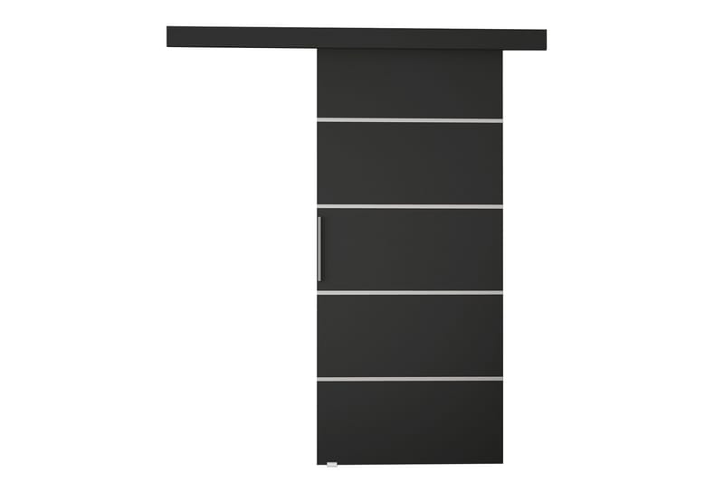 Nemanja Skjutdörr 86x205 cm LED-belysning - Svart - Products - Förvaring - Garderober & garderobssystem - Garderobsdörr - Skjutdörr garderob & walk-in closet
