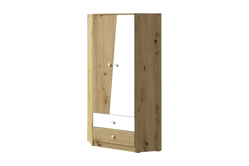 Nero Garderob 87 cm - Natur/Vit - Products - Förvaring - Garderober & garderobssystem - Garderobsskåp
