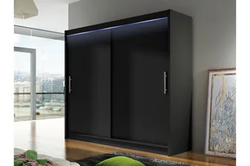 Prag Garderob 180x215 cm - Svart - Products - Förvaring - Garderober & garderobssystem - Garderobsskåp