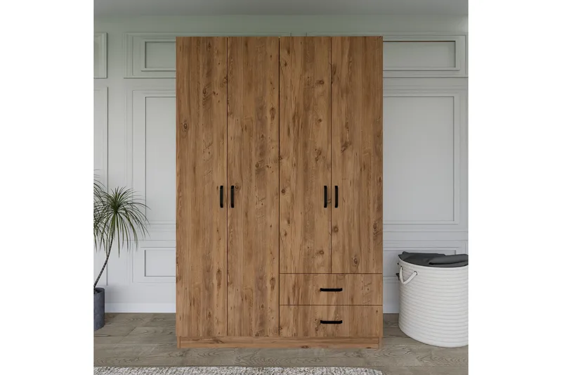 Yaman Garderob 120x180 cm - Brun - Products - Förvaring - Garderober & garderobssystem - Garderobsskåp